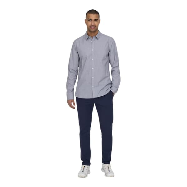 Only Herr Enfärgade Smala Byxor 32R Mörkblå Dark Navy 32R