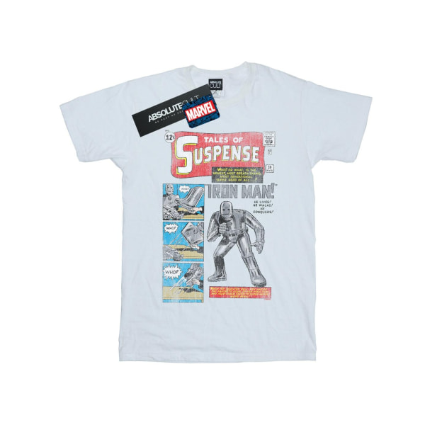 Marvel Boys Iron Man Distressed Tales Of Suspense T-shirt 9-11 White 9-11 Years