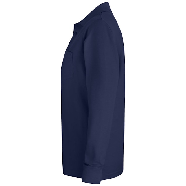 Clique Unisex Vuxen Enfärgad Långärmad Poloshirt M Mörkblå Dark Navy M
