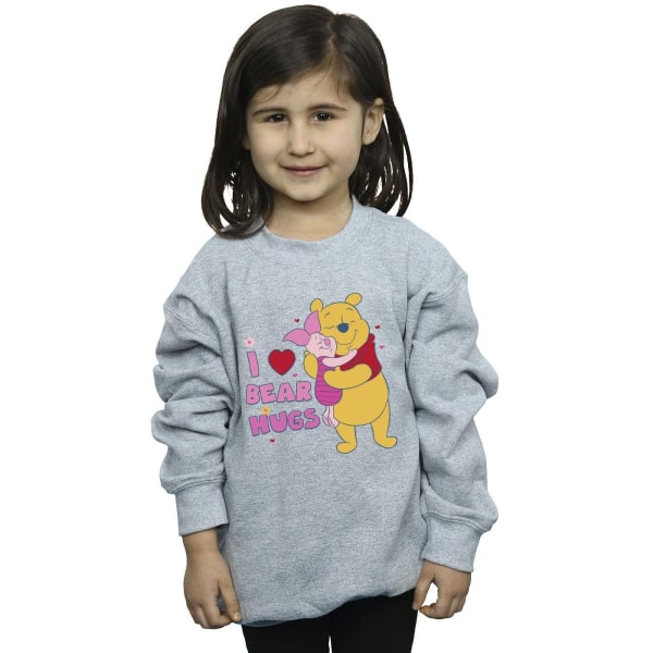 Disney Girls Winnie The Pooh Mum Best Hugs Sweatshirt 5-6 år Sports Grey 5-6 Years