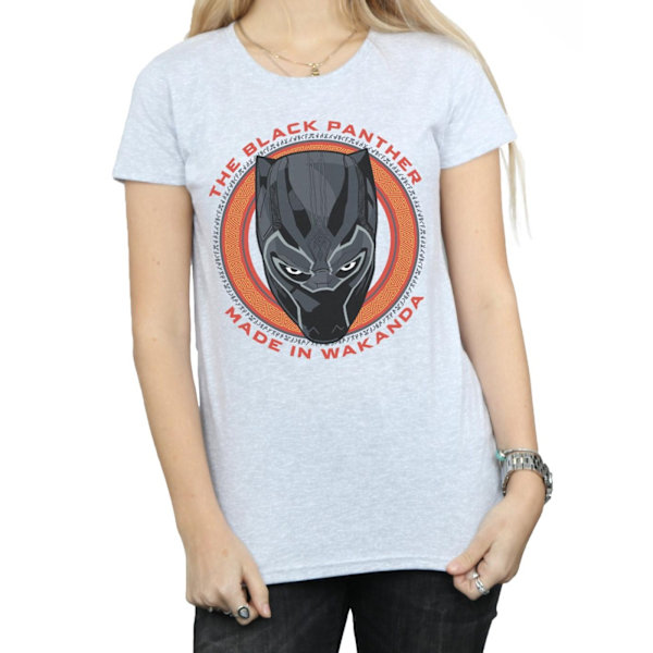 Marvel Dam/Kvinnor Black Panther Made in Wakanda Röd Bomull T-shirt Sports Grey M