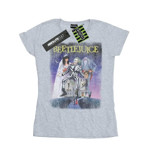Beetlejuice Dam/Dam Distressed Poster Bomull T-shirt XL S Sports Grey XL