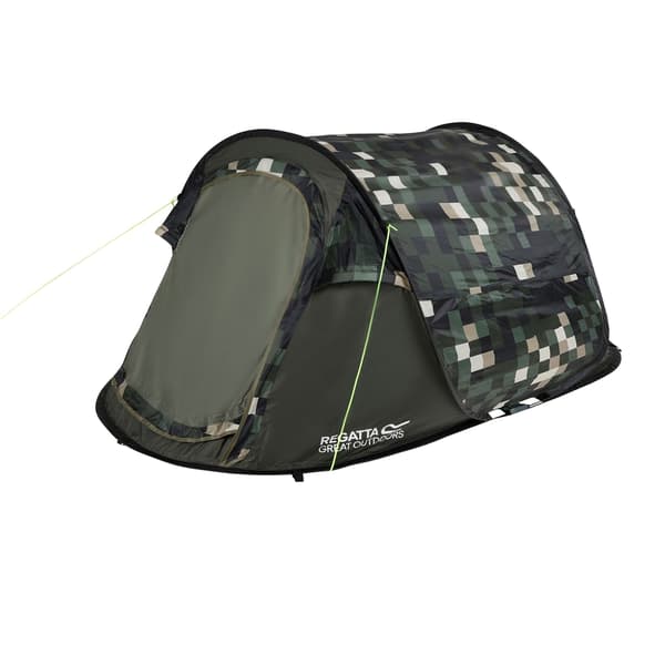 Regatta Malawi Pixelated 2-personers Pop-Up Tält One Size Multicol Multicoloured One Size