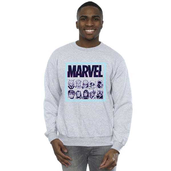 Marvel Comics Glitch Sweatshirt L Sports Grey för män Sports Grey L