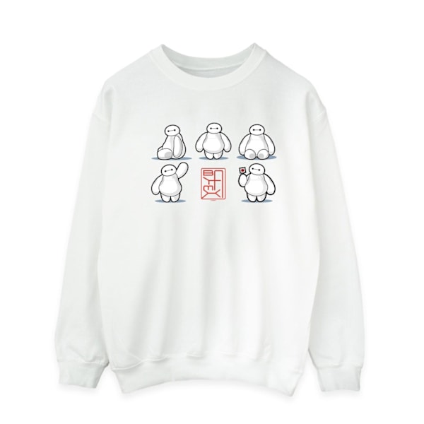 Disney Herr Big Hero 6 Baymax Många Poser Sweatshirt XXL Vit White XXL
