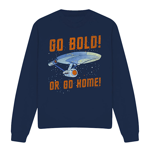 Star Trek Unisex Vuxen Go Bold Sweatshirt S Marinblå Navy S