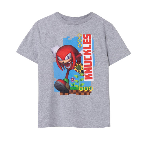 Sonic The Hedgehog Barn/Barn Knuckles Kortärmad T-shirt Grey Marl 13-14 Years