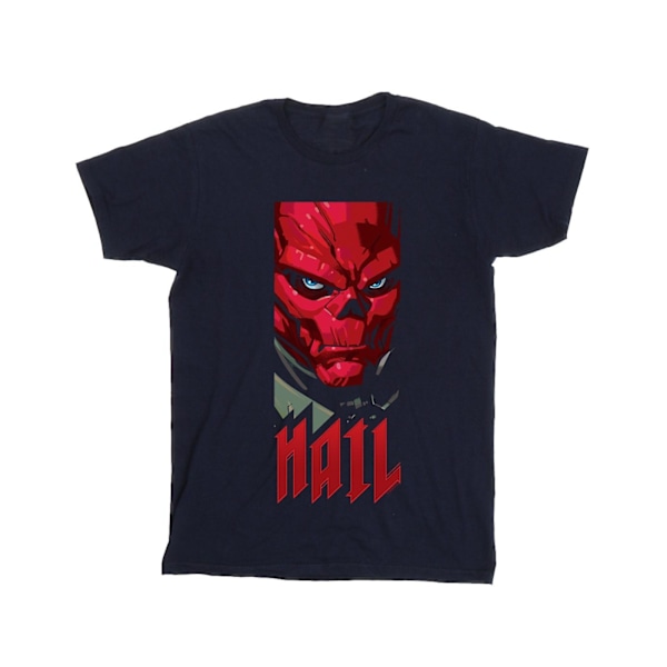 Marvel Mens Avengers Hail Red Skull T-Shirt S Marinblå Navy Blue S