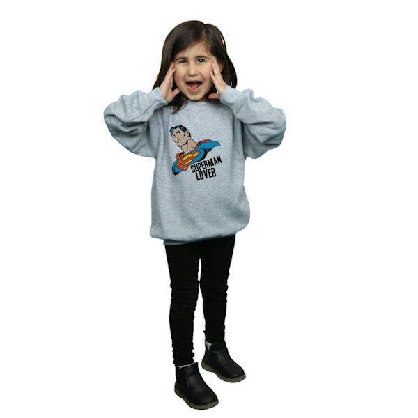 DC Comics Girls Superman Lover Sweatshirt 9-11 år Sports Grå Sports Grey 9-11 Years