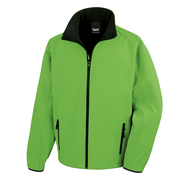 Result Core Mens Printable Soft Shell Jacket S Vivid Green/Blac Vivid Green/Black S