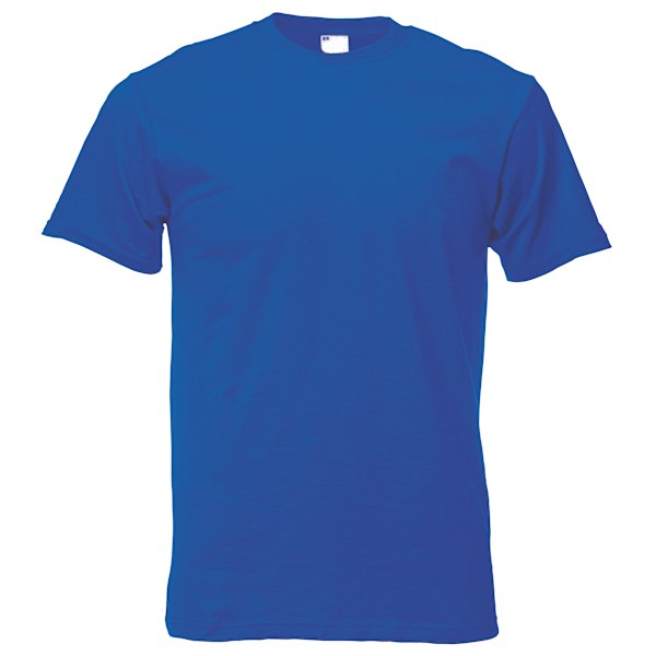 Herr kortärmad casual T-shirt Small Cobalt Cobalt Small