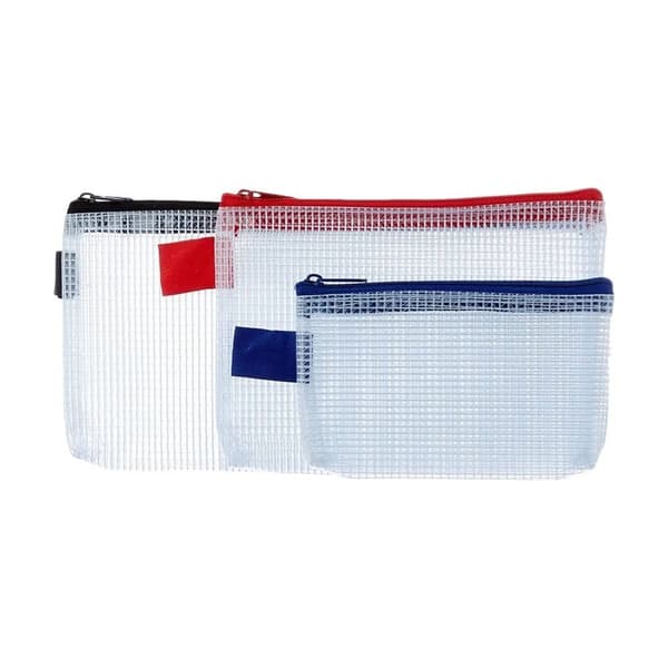 Tiger Stationery Triple Pencil Case (3-pack) One Size Transparent Transparent One Size