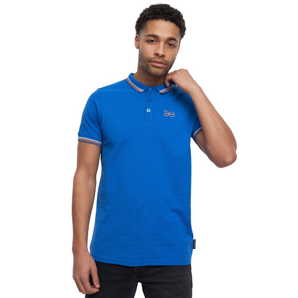 Crosshatch Vellamort Poloskjorta S Blå för Herr Blue S