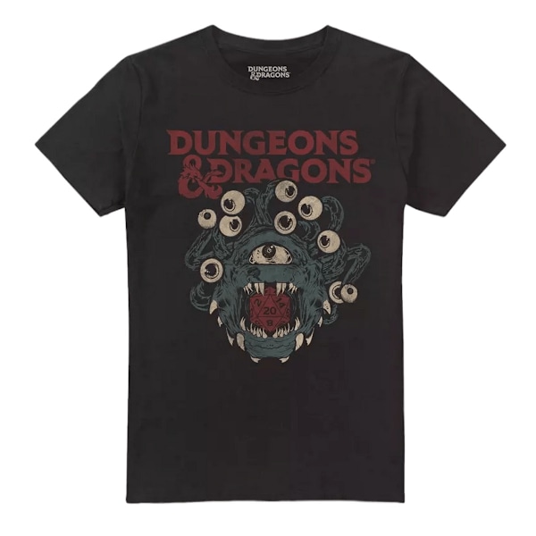 Dungeons & Dragons Beholder Die T-shirt för män, S, svart Black S