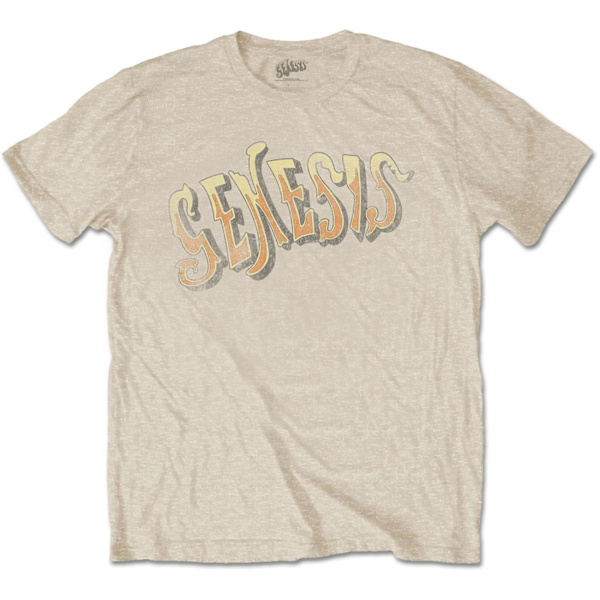 Genesis Unisex Vintage Logo T-Shirt L Sand Sand L