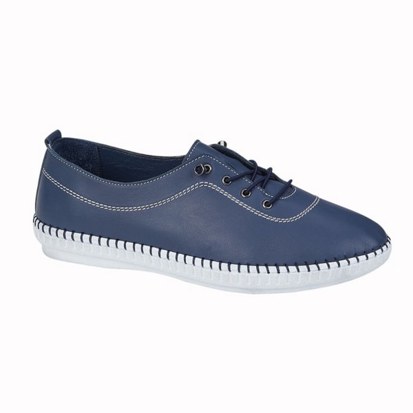 Mod Comfys Dam/Dam Läder Casual Shoes 3 UK Mid Blue Mid Blue 3 UK