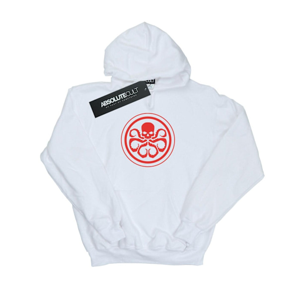 Marvel Boys Hydra Logo Hoodie 7-8 år Vit White 7-8 Years