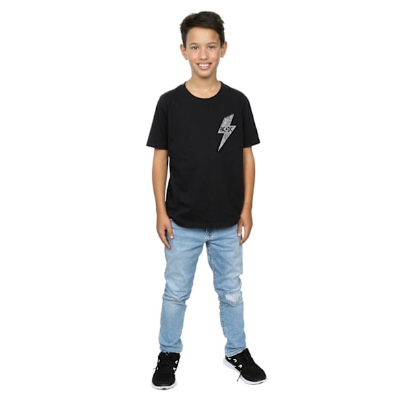 AC/DC Pojkar Lightning Bolt T-Shirt 7-8 År Svart Black 7-8 Years