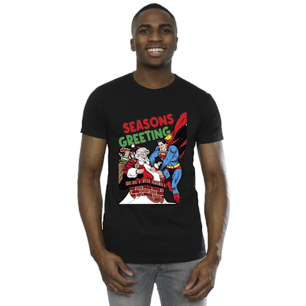 DC Comics Superman Santa Comic T-shirt 4XL Svart Black 4XL