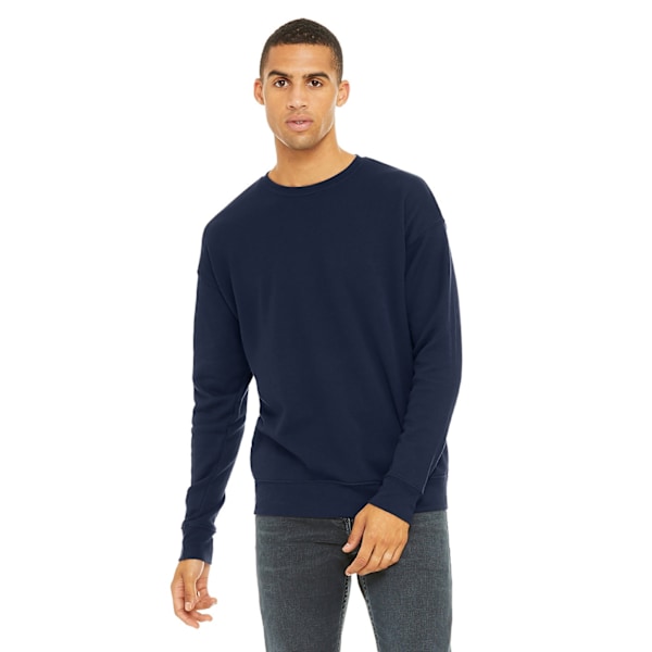 Bella + Canvas Unisex Drop Shoulder Sweatshirt L Marinblå Navy L