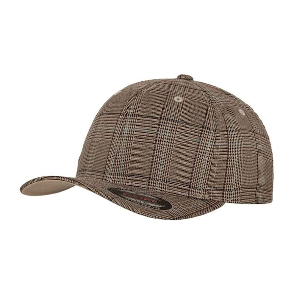 Flexfit Glen Checked Baseball Cap S-M Brun/Khaki Brown/Khaki S-M