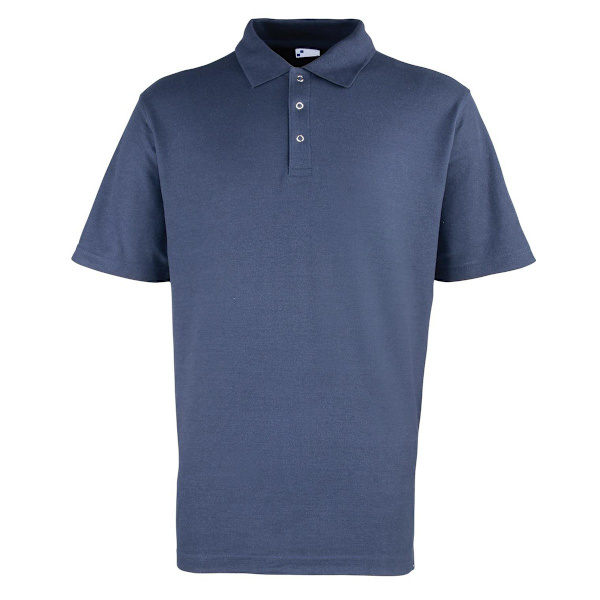 Premier Herr Pique Stud Front Polo Shirt L Marinblå Navy L