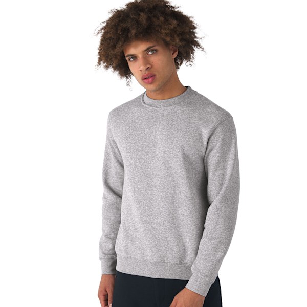 B&C Unisex Set In Modern Cut Crew Neck Sweatshirt M Heather Gre Heather Grey M