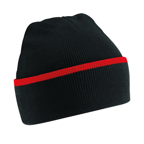 Beechfield Teamwear Beanie One Size Svart/Klassisk Röd Black/Classic Red One Size