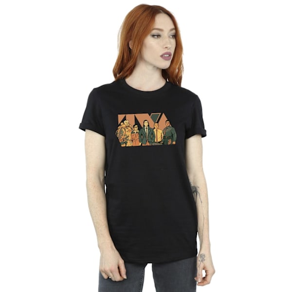 Marvel Dam/Damer Loki TVA Group Bomull Boyfriend T-Shirt XX Black XXL