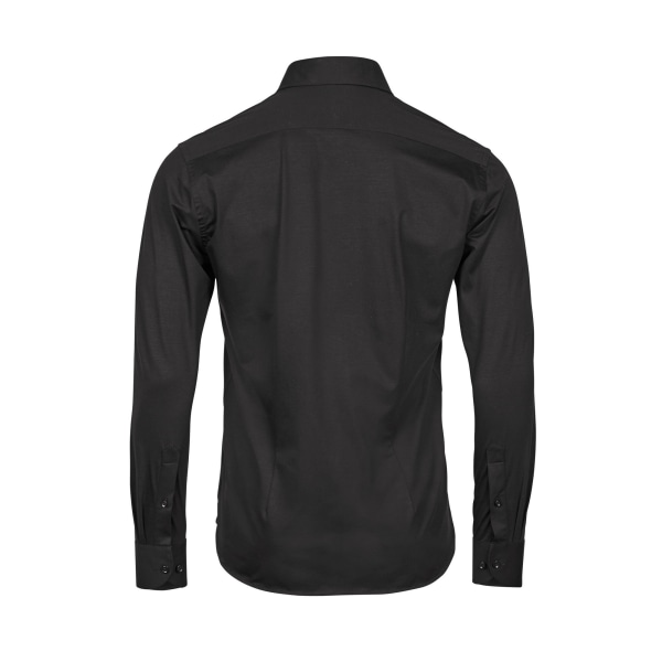 Tee Jays Stretch långärmad aktiv skjorta för män L Svart Black L