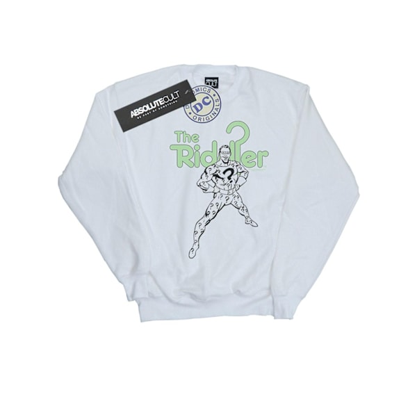DC Comics Herr The Riddler Mono Action Pose Sweatshirt 4XL Vit White 4XL