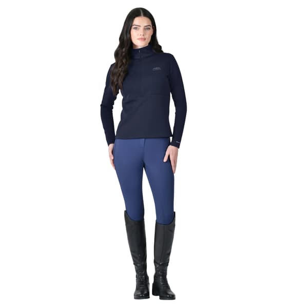 Weatherbeeta Dam/Dam Bamboo Koppar Dragkedja Långärmad Midla Navy 10 UK