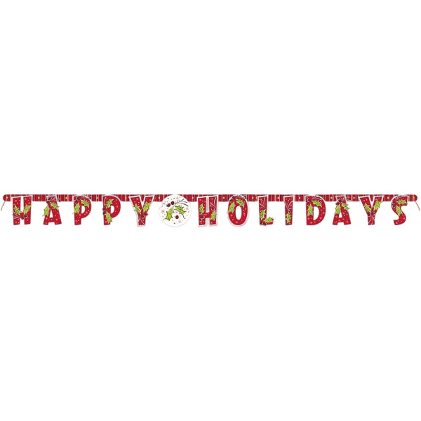 Unik Party Happy Holidays Banner One Size Röd Red One Size