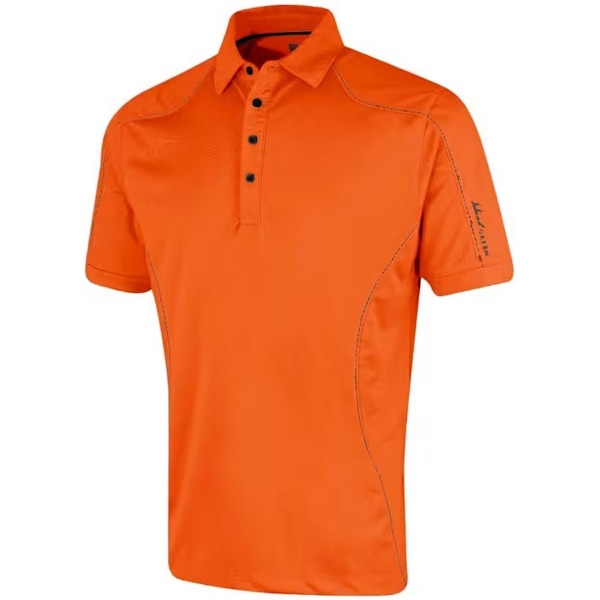 Island Green Herr Topstitched Golf Pikétröja 3XL Bränd Orange Burnt Orange 3XL