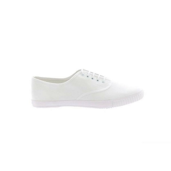 Dek Adults Unisex Lace Up White Canvas Gym Plimsolls 10 UK Whit White 10 UK