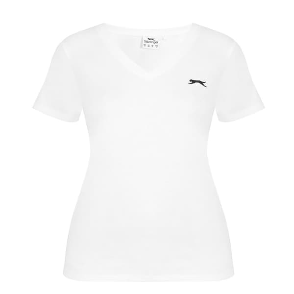 Slazenger Dam T-shirt 8 UK Vit White 8 UK