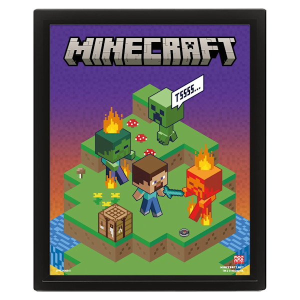 Minecraft Växlande Terräng Lentikulärt 3D-tryck One Size Multic Multicoloured One Size