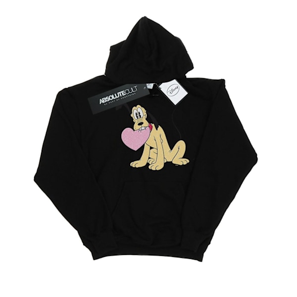 Disney Boys Pluto Love Heart Hoodie 9-11 år Svart Black 9-11 Years
