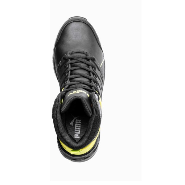 Puma Safety Mens Velocity 2.0 Mid Leather Safety Boots 10.5 UK Yellow/Black 10.5 UK