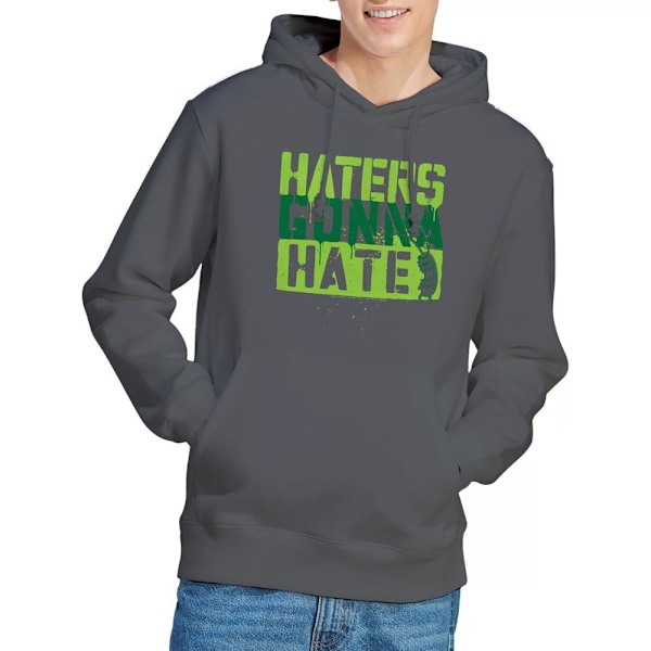 SvampBob Fyrkant Herr Haters Gonna Hate Hoodie XL Charcoal Charcoal XL