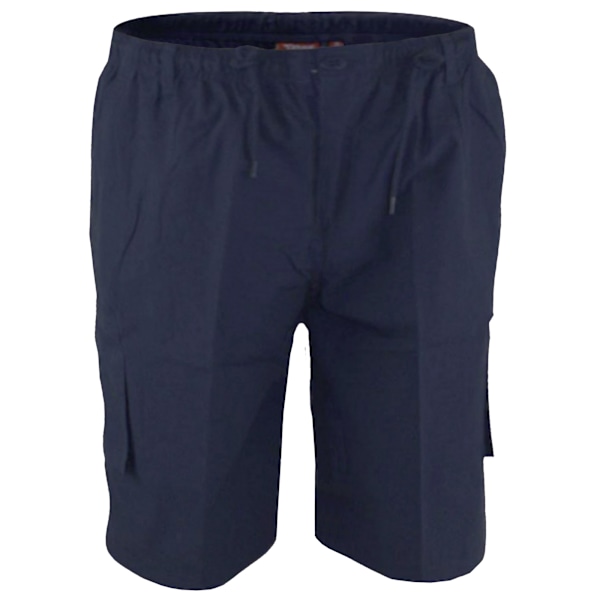 Duke Herr D555 Nick Cargo Shorts med Elastisk Midja M Marinblå Navy M