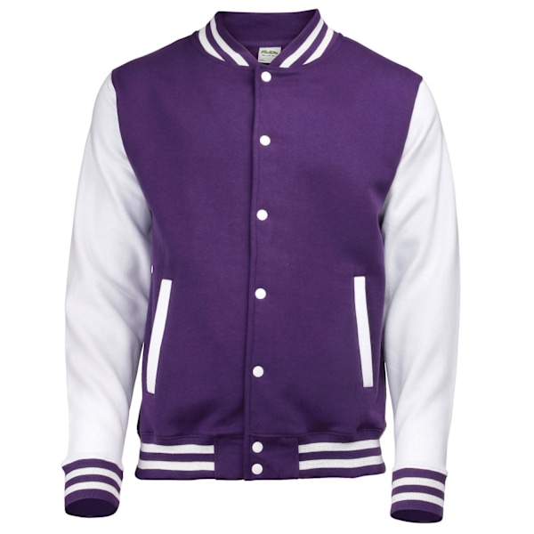 Awdis Unisex Vuxen Varsity Jacka L Lila/Vit Purple/White L