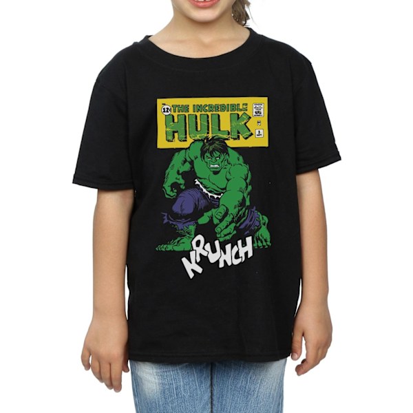 Marvel Girls Hulk Krunch Bomull T-shirt 12-13 år Svart Black 12-13 Years