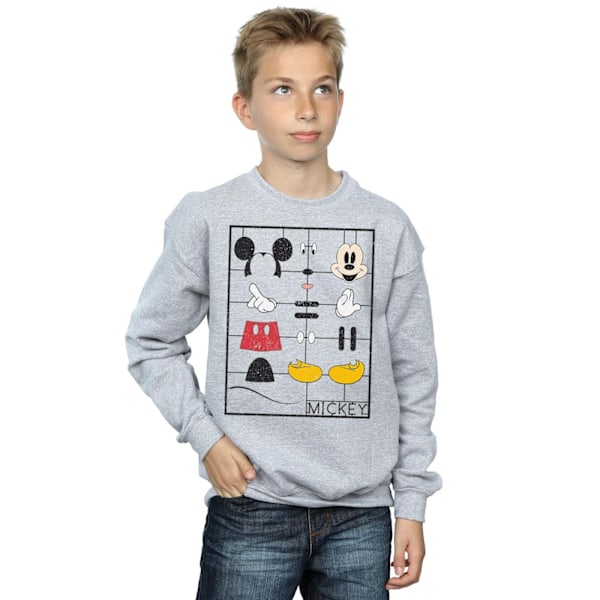 Disney Boys Mickey Mouse Construction Kit Sweatshirt 5-6 år Sports Grey 5-6 Years