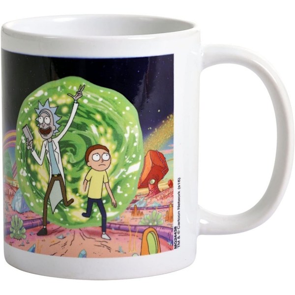 Rick And Morty Portal Mug En Storlek Vit/Grön White/Green One Size