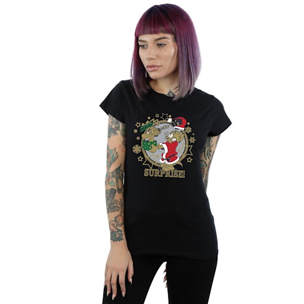 Tom And Jerry Dam/Damer Julöverraskning Bomull T-shirt S Black S
