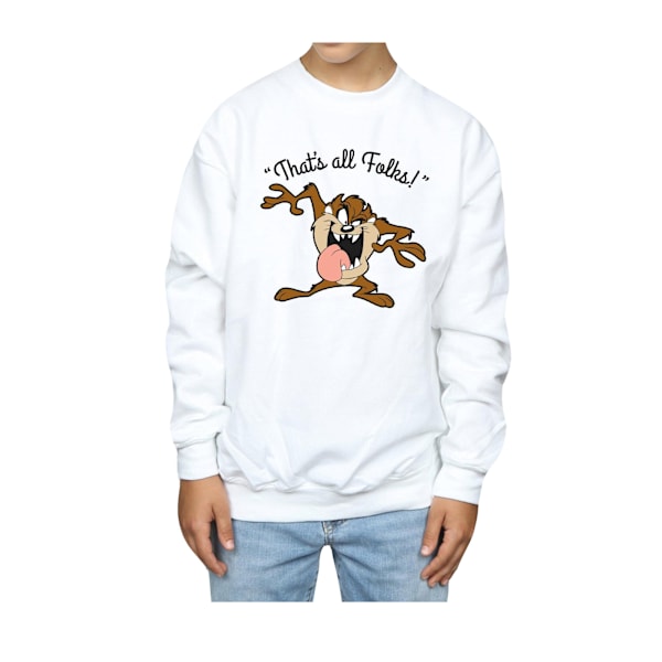 Looney Tunes Boys That´s All Folks Tasmanian Devil Sweatshirt 7 White 7-8 Years