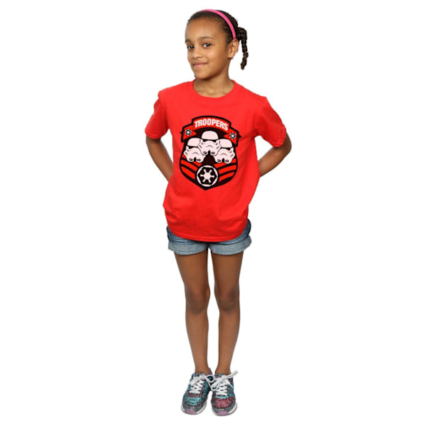 Star Wars Girls Stormtrooper Troopers Bomull T-shirt 5-6 år Red 5-6 Years