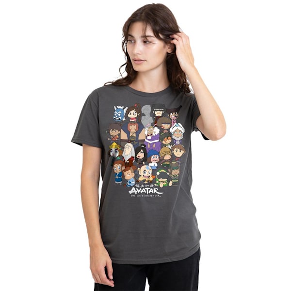Avatar: The Last Airbender Unisex Vuxen Chibi Grupp T-Shirt M C Charcoal M