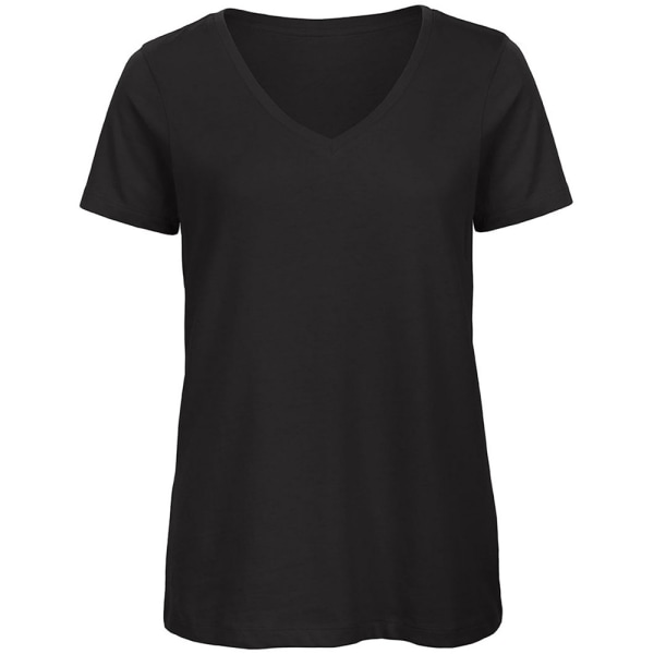 B&C Dam/Damer Favourite Organic Cotton V-Neck T-Shirt XS Bl Black XS